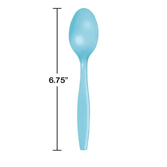 Bulk Pastel Blue Plastic Spoons (288 per Case)