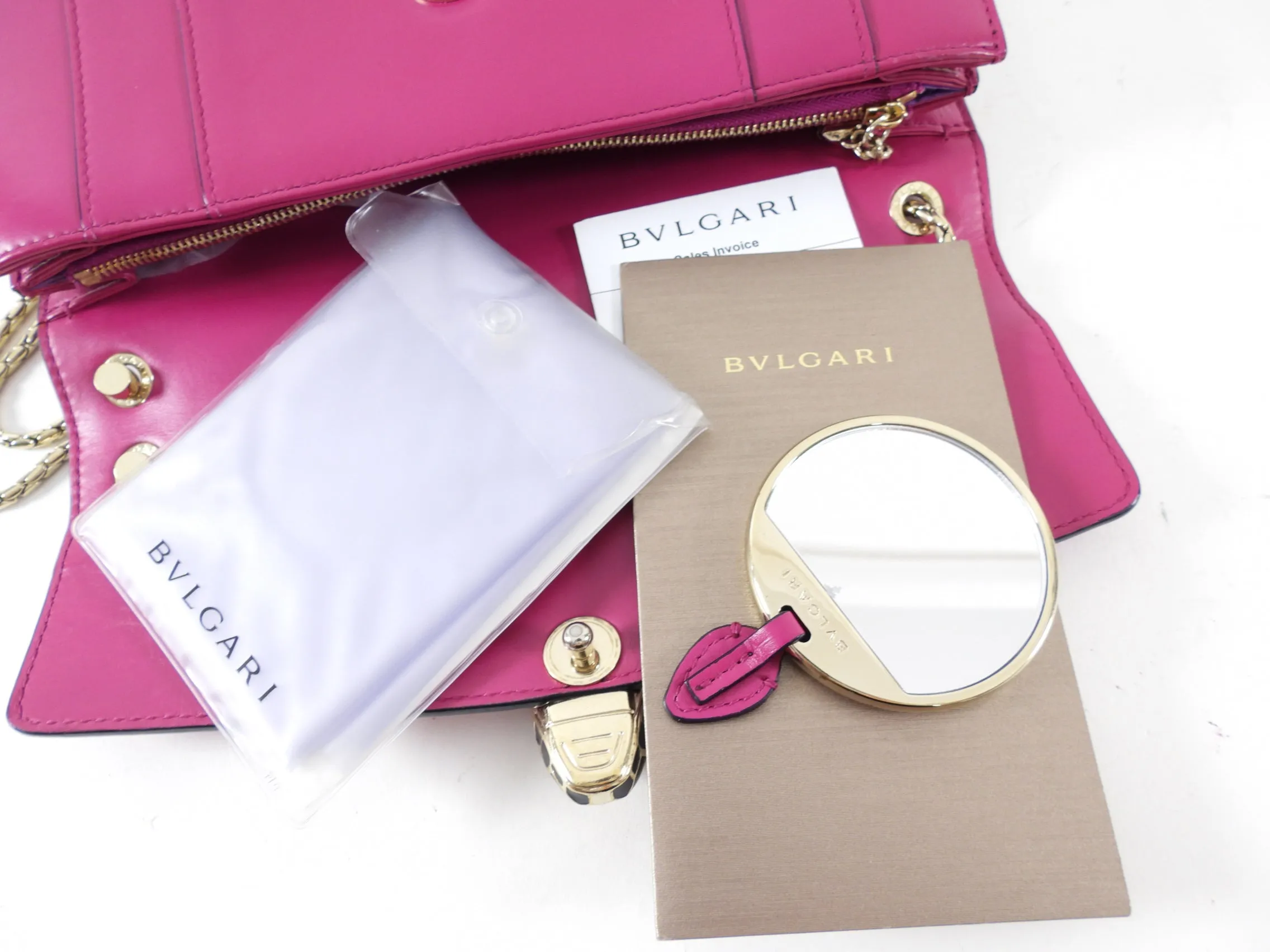 Bvlgari Serpenti Forever Medium Flap Bag Magenta Fuchsia