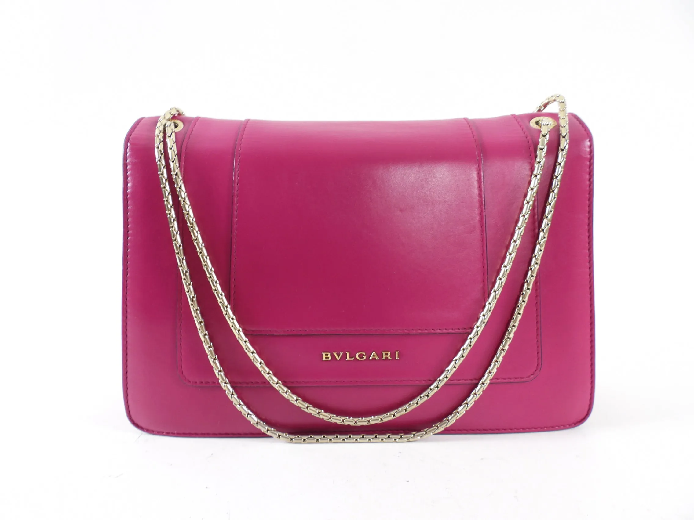 Bvlgari Serpenti Forever Medium Flap Bag Magenta Fuchsia