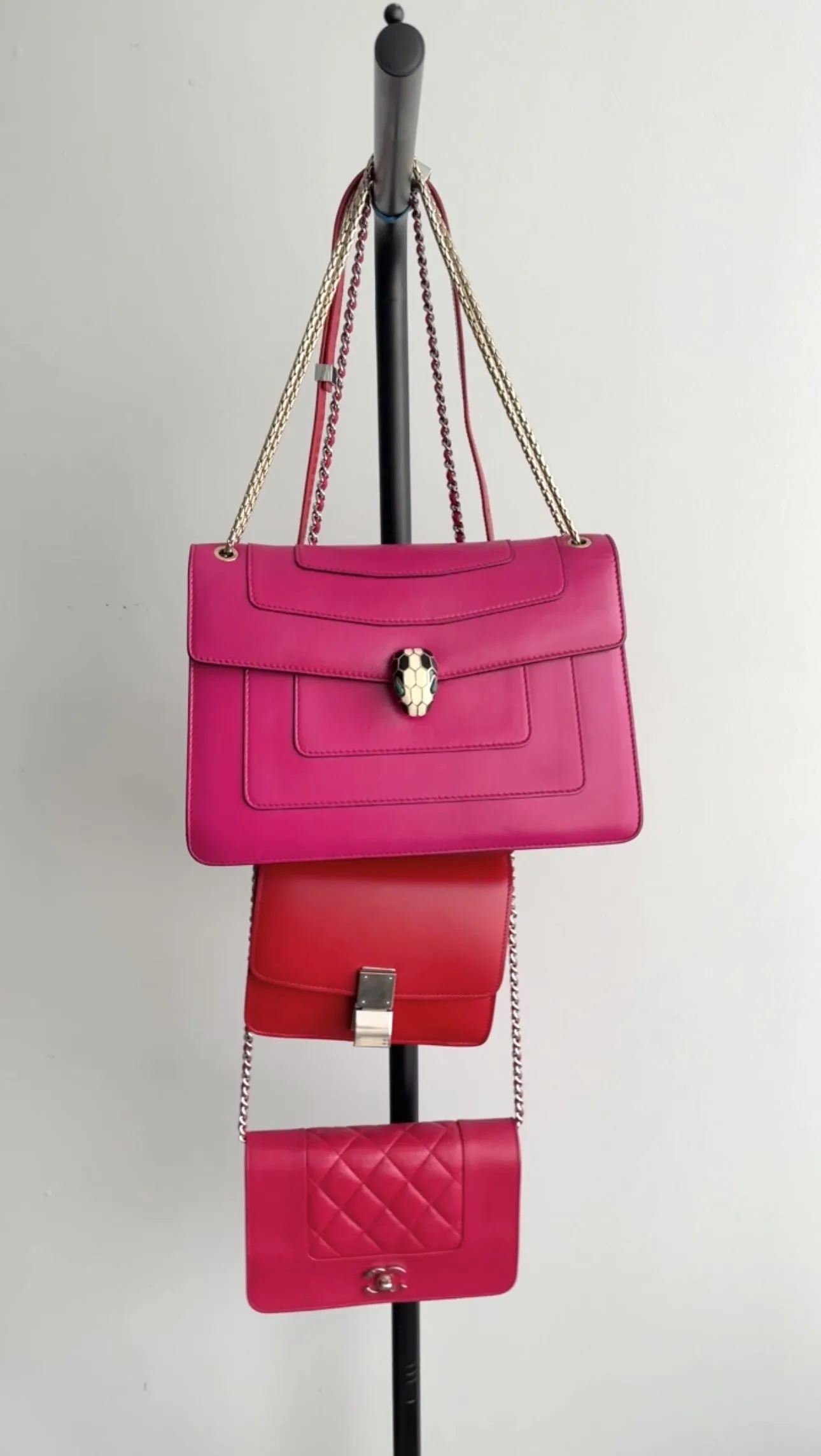 Bvlgari Serpenti Forever Medium Flap Bag Magenta Fuchsia