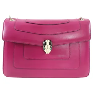 Bvlgari Serpenti Forever Medium Flap Bag Magenta Fuchsia