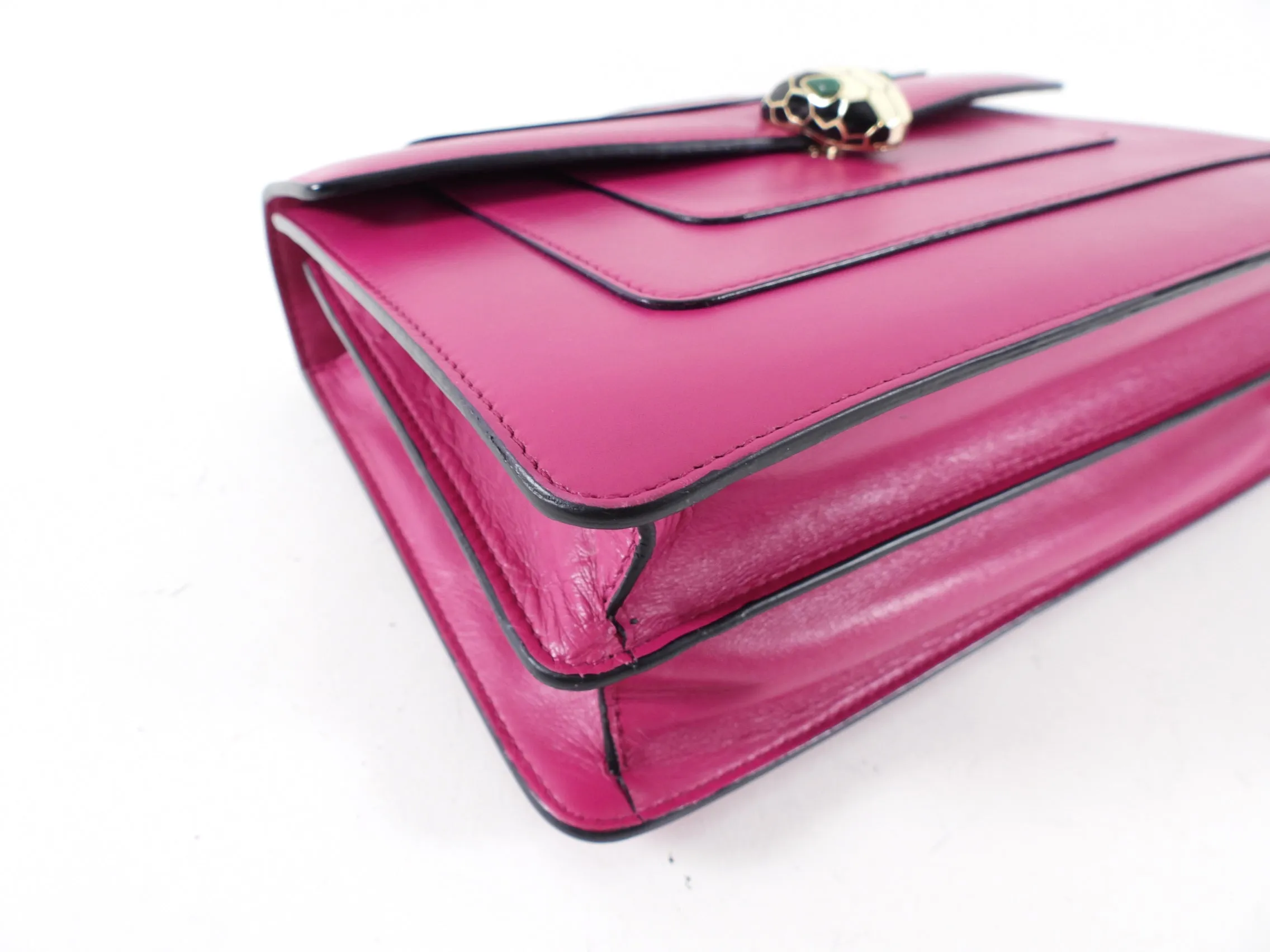 Bvlgari Serpenti Forever Medium Flap Bag Magenta Fuchsia