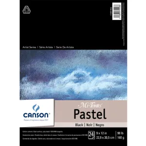 Canson Mi-Tientes Pastel Black Pad 9x12 98lb
