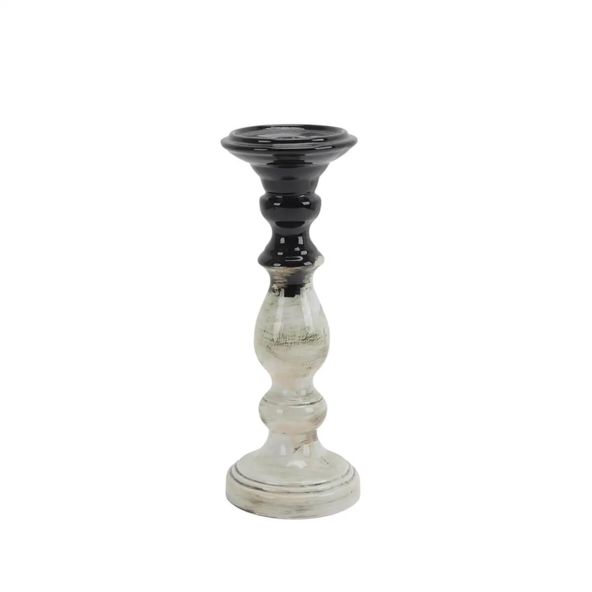 CERAMIC GOURD CANDLE HOLDER 12.5", MULTI