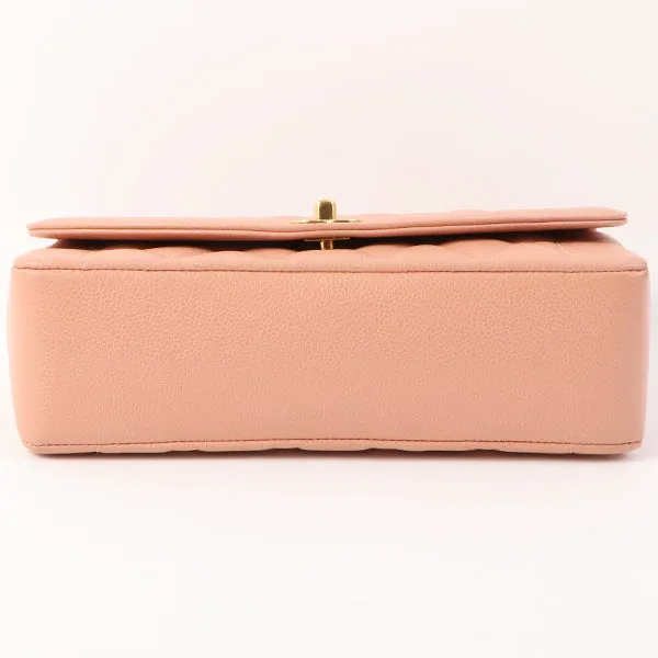 Chanel Around 1995 Made Caviar Skin Diana Flap Chain Bag 25Cm Baby Pink