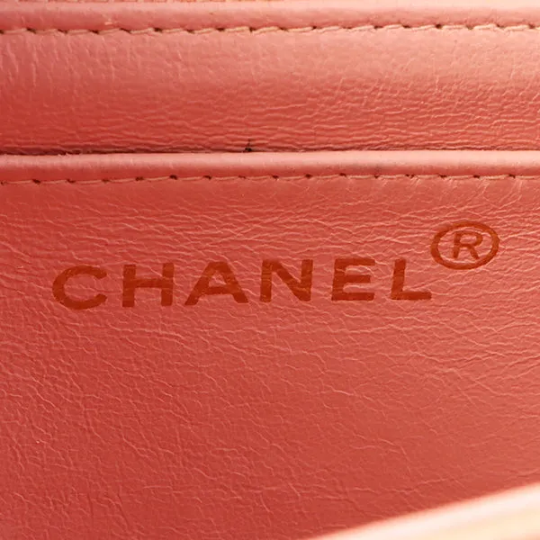 Chanel Around 1995 Made Caviar Skin Diana Flap Chain Bag 25Cm Baby Pink