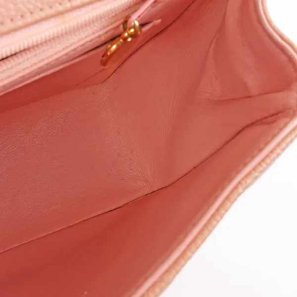 Chanel Around 1995 Made Caviar Skin Diana Flap Chain Bag 25Cm Baby Pink