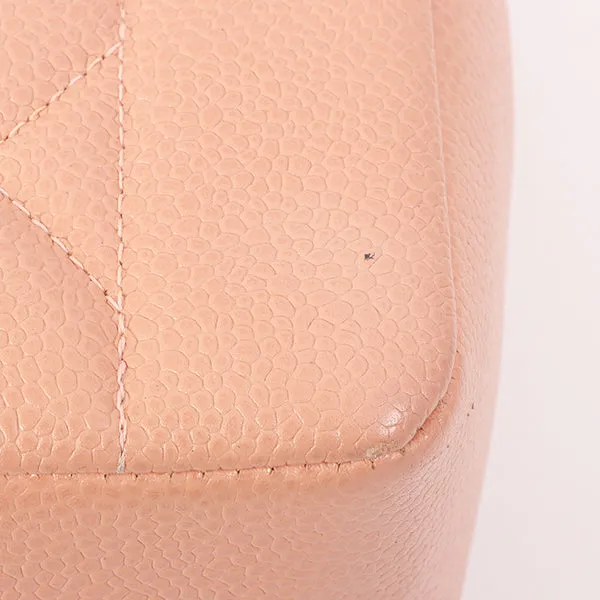 Chanel Around 1995 Made Caviar Skin Diana Flap Chain Bag 25Cm Baby Pink