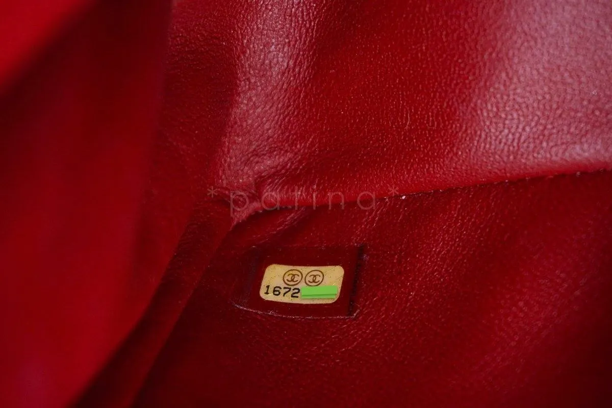 Chanel Red Caviar Jumbo 2.55 Classic Double Flap Bag SHW