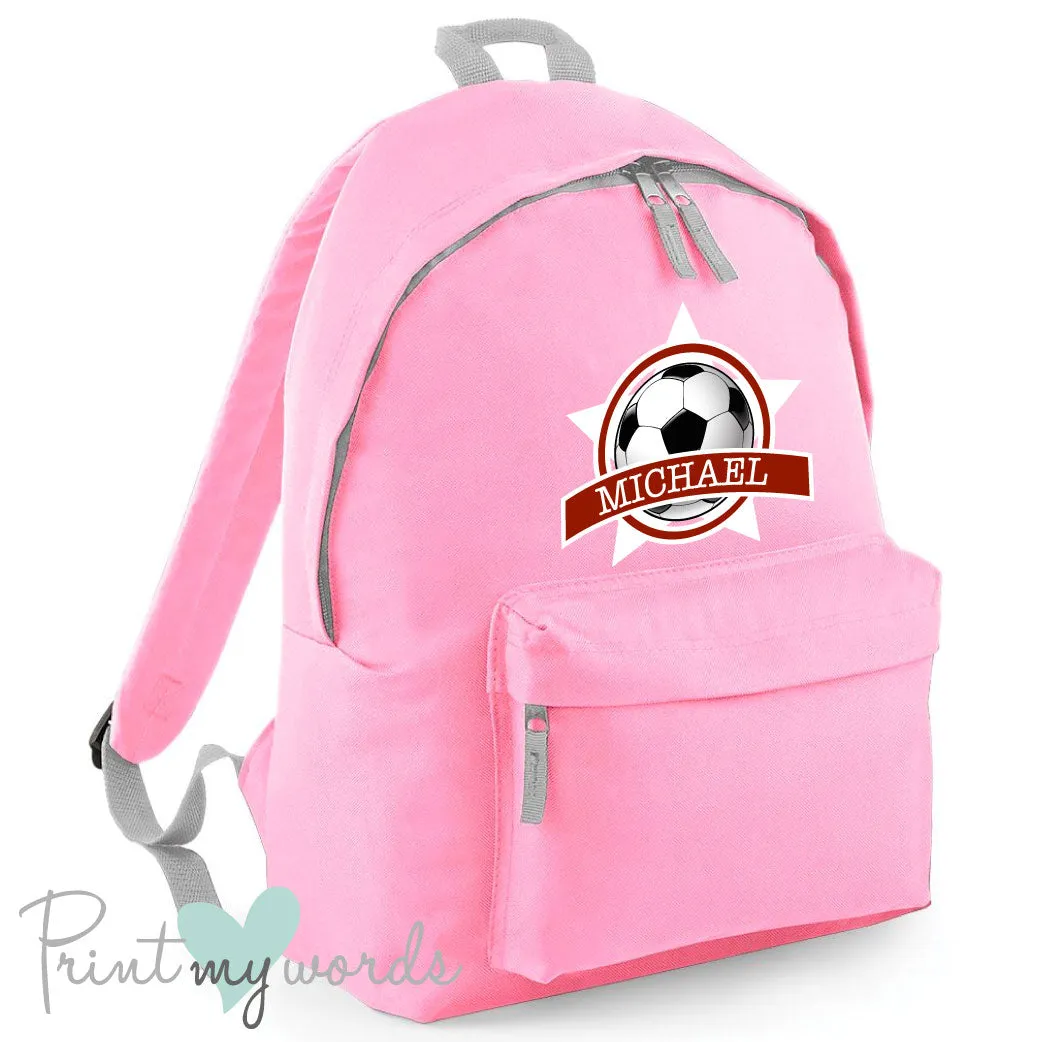Children's Personalised Football School Rucksack Backpack