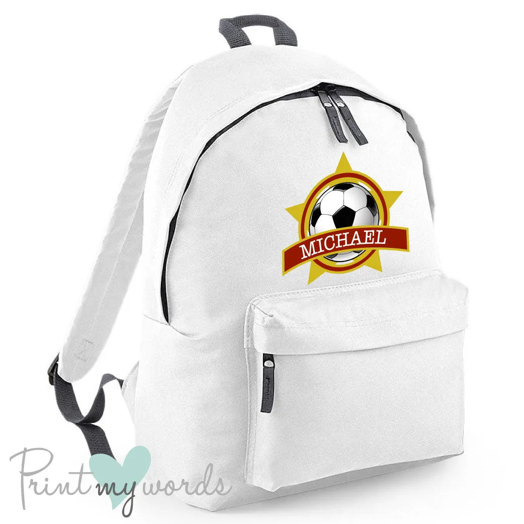 Children's Personalised Football School Rucksack Backpack