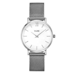 Cluse Minuit Silver Mesh Strap Ladies Watch