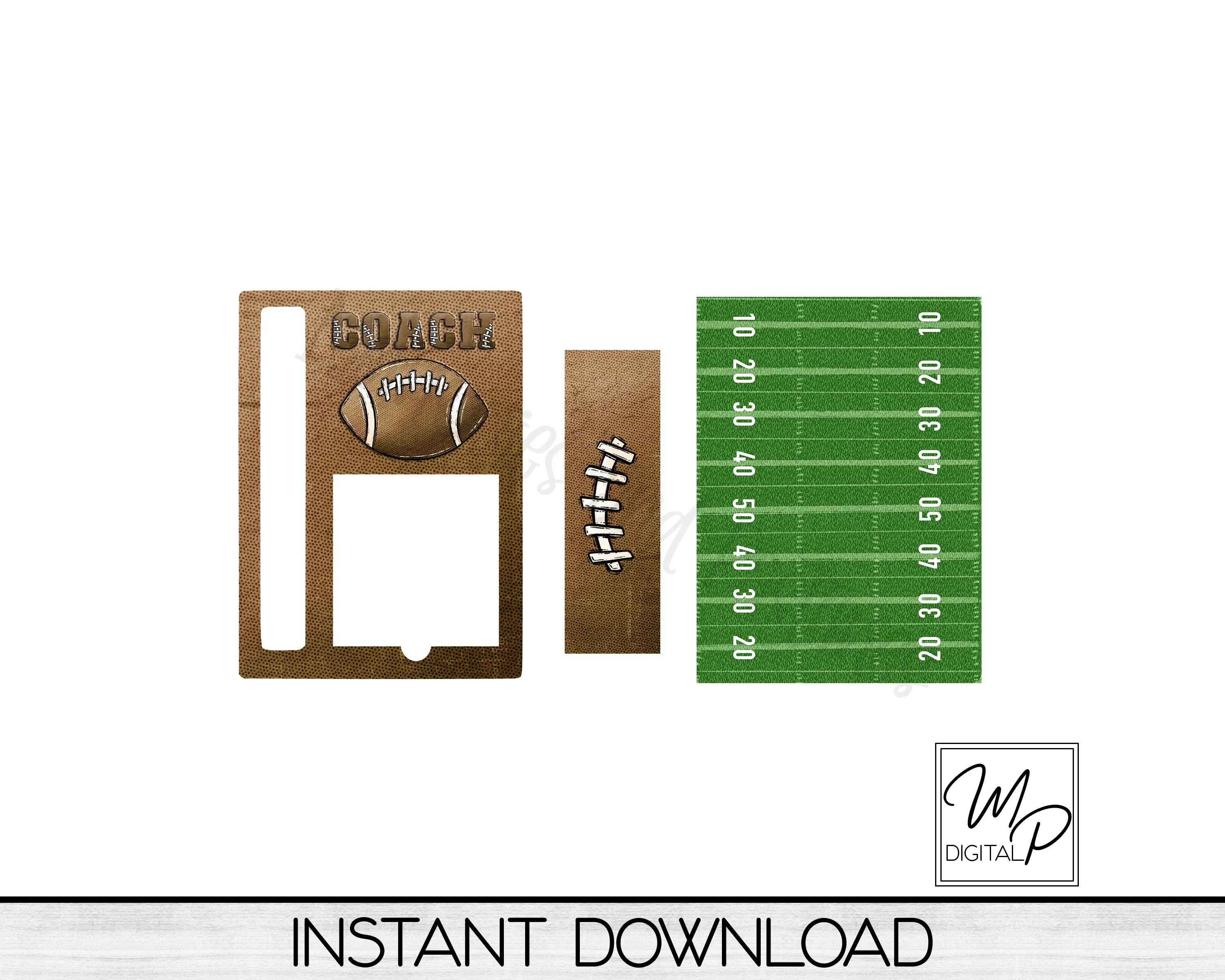 Coach Sticky Notepad Holder and Pen PNG Sublimation Design, Digital Download