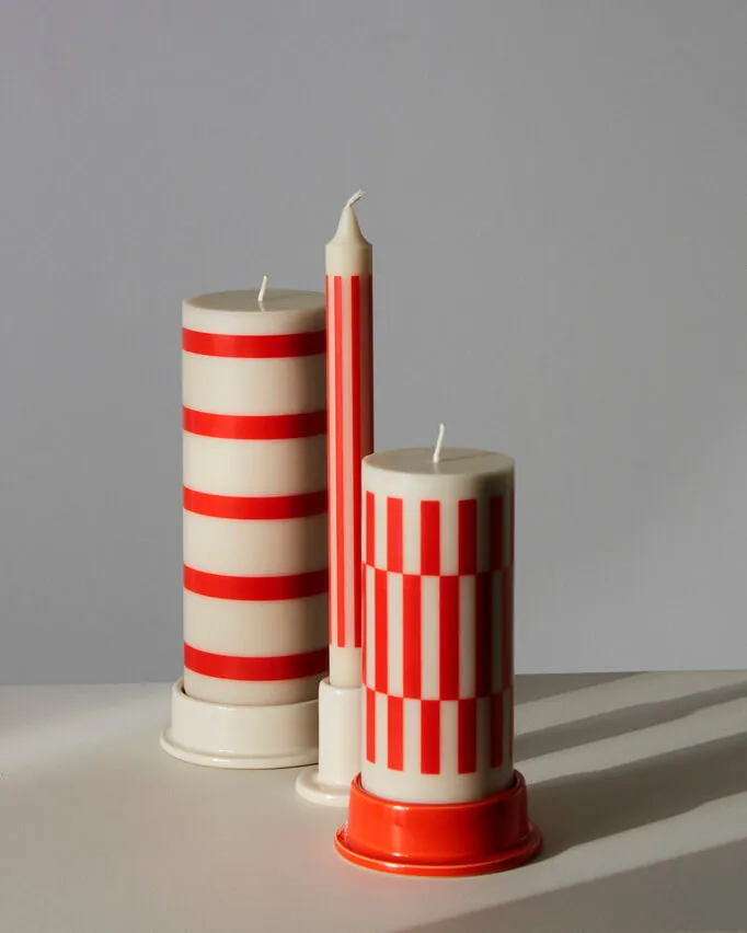 Column Candleholder | Small | Off White | by HAY