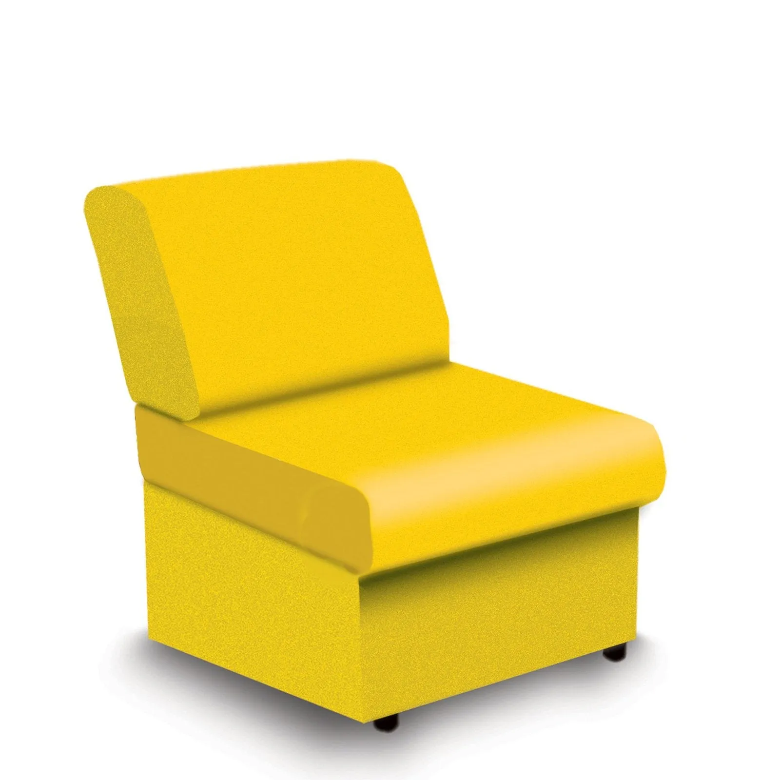 Contemporary Modular Fabric Low Back Sofa - Rectangular
