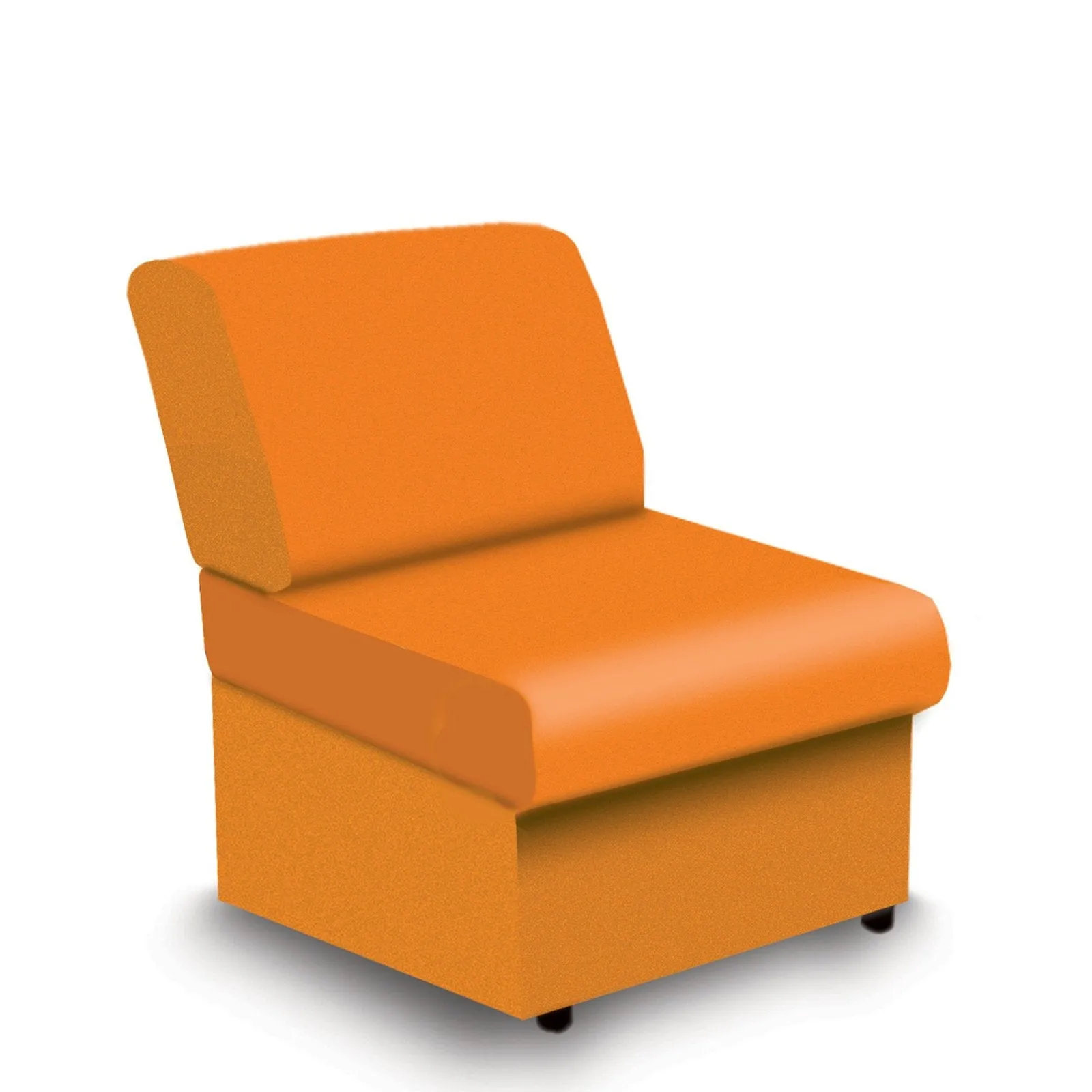 Contemporary Modular Fabric Low Back Sofa - Rectangular