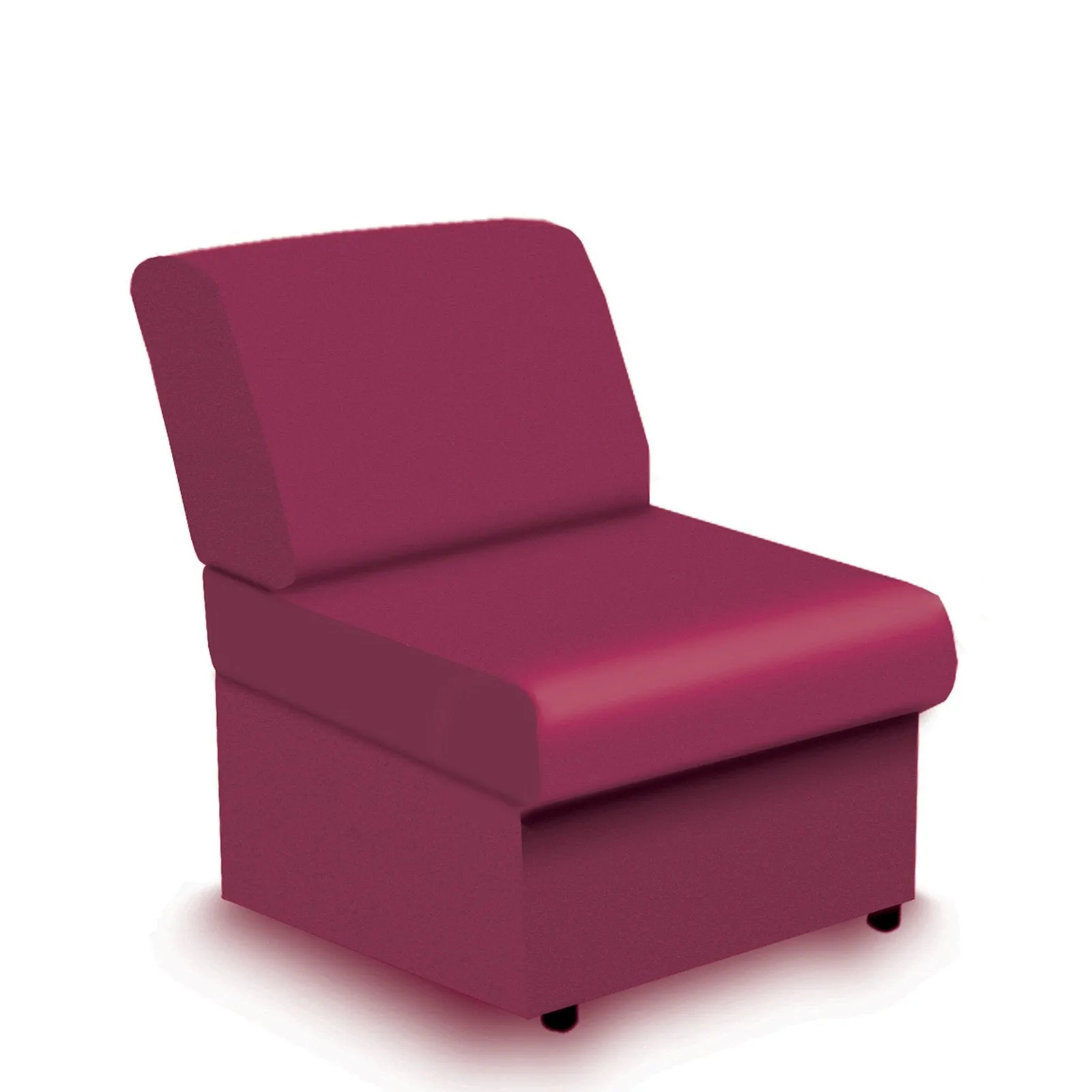 Contemporary Modular Fabric Low Back Sofa - Rectangular