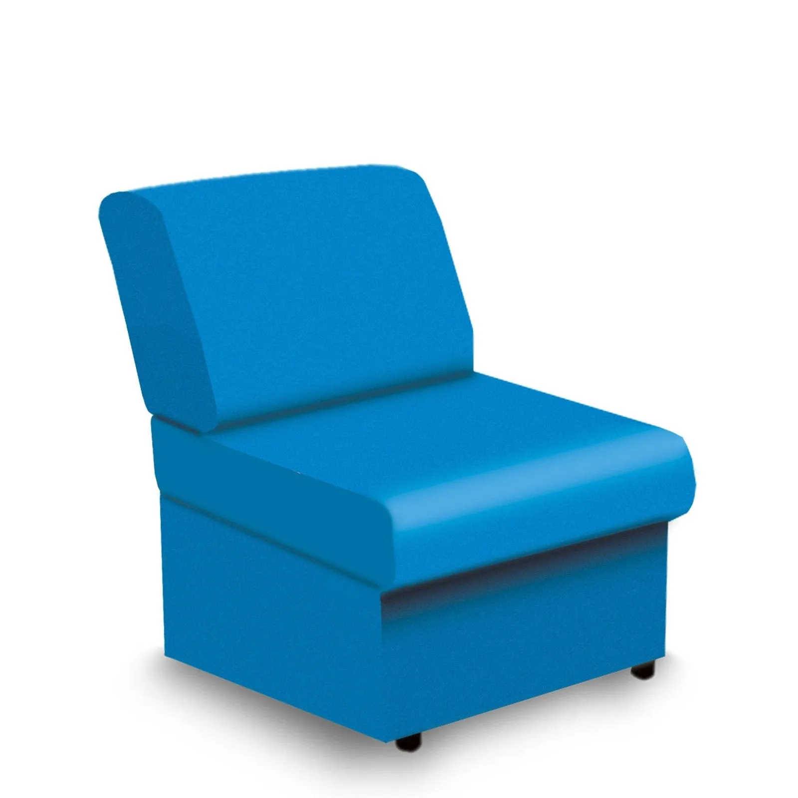 Contemporary Modular Fabric Low Back Sofa - Rectangular