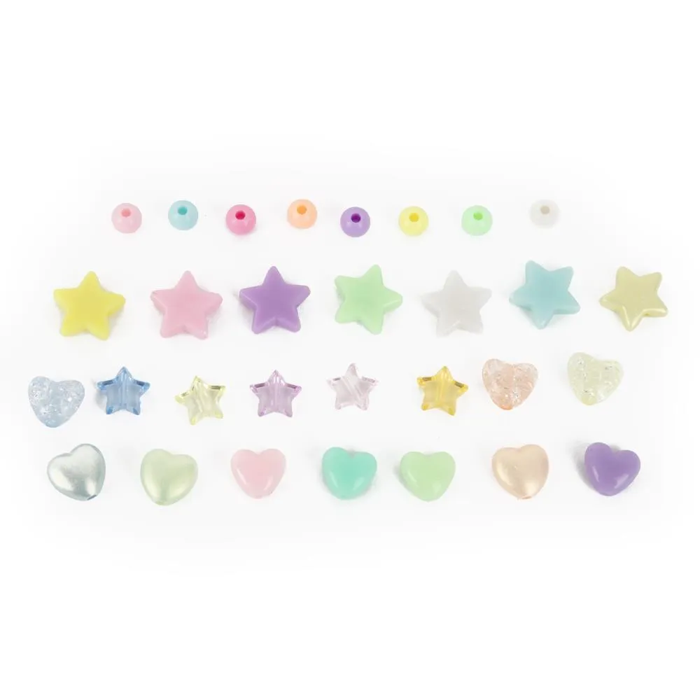 CousinDIY Bead Tub - Pastel Hearts & Stars