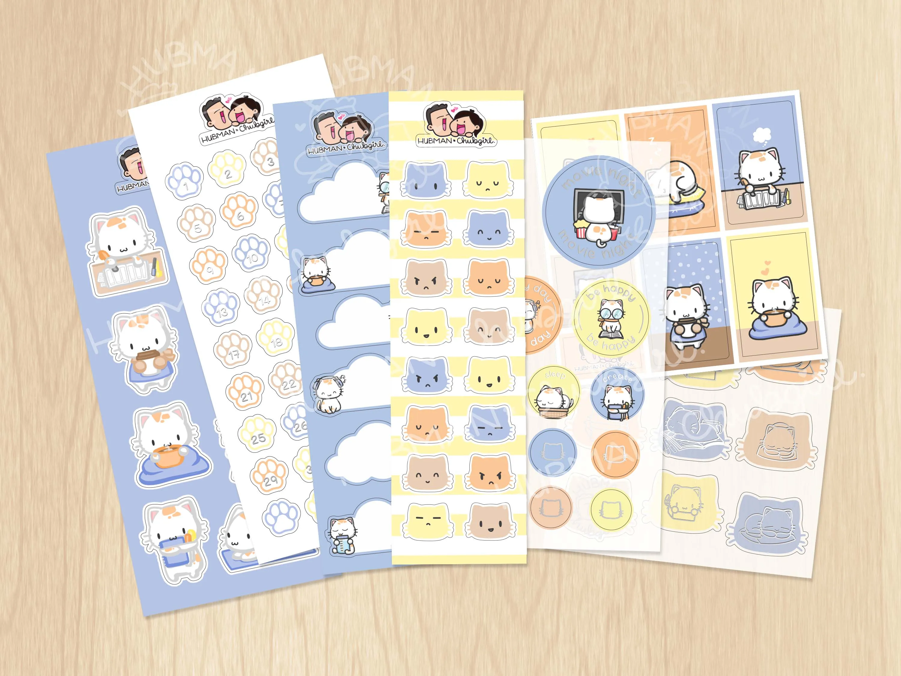 Cozy Cat Variety Sticker Pack