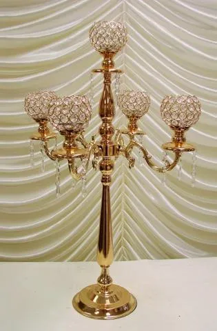 CRYSTAL CANDELABRA 5 HEAD (silver)-CRY1-2