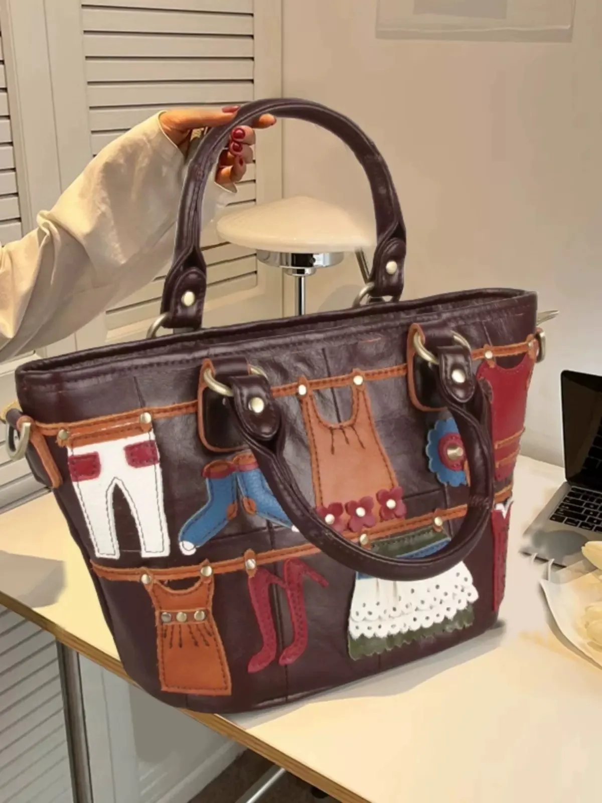 Cute Ladies Small Leather Tote Bag Shoulder Handbags Bags For Women