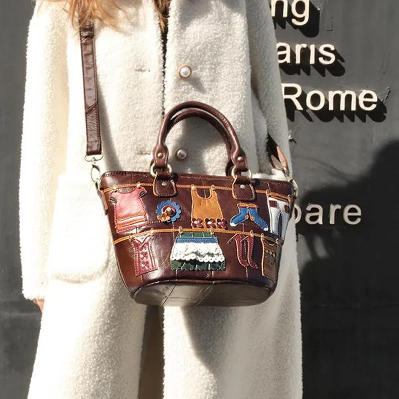 Cute Ladies Small Leather Tote Bag Shoulder Handbags Bags For Women