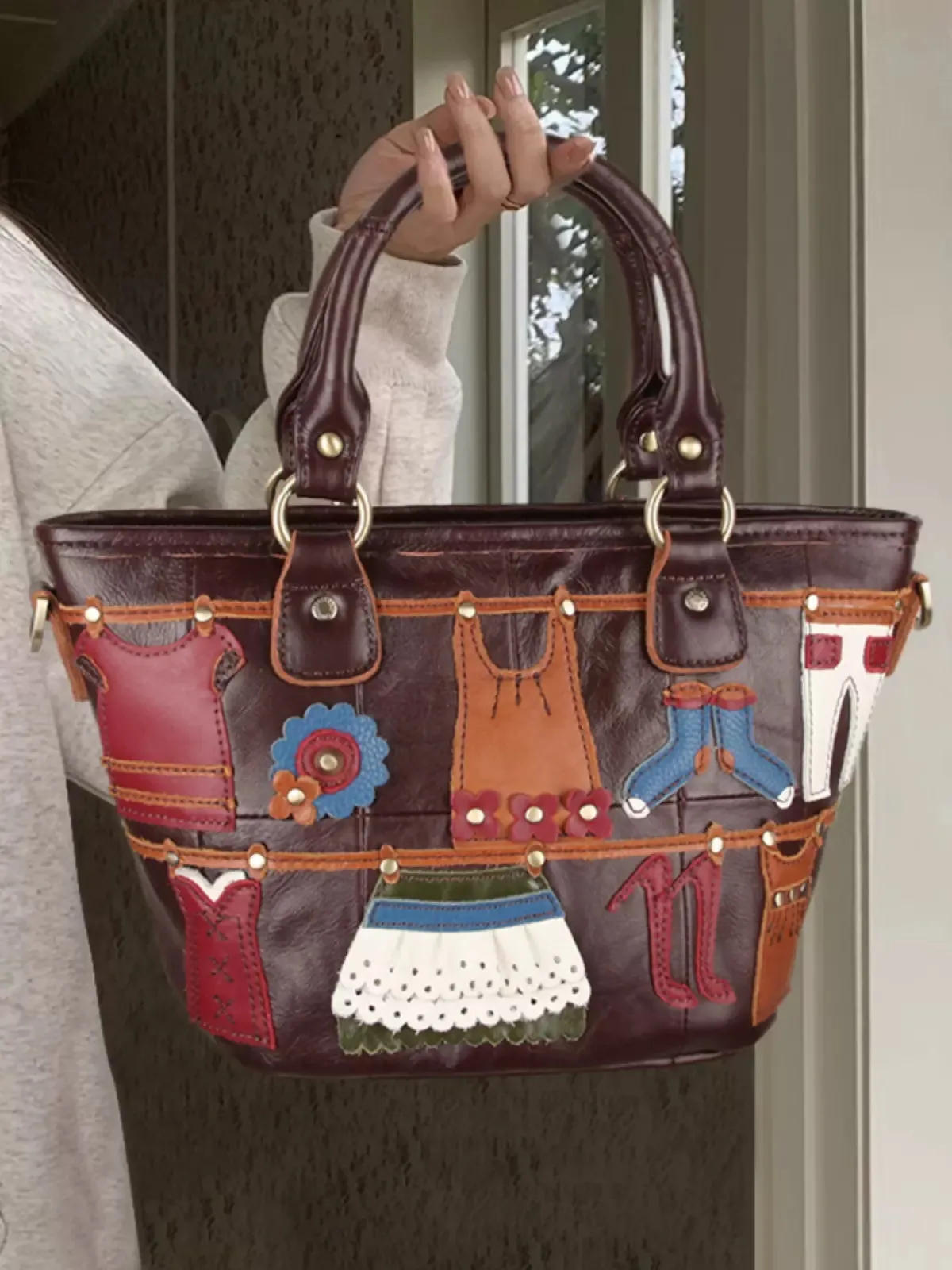 Cute Ladies Small Leather Tote Bag Shoulder Handbags Bags For Women
