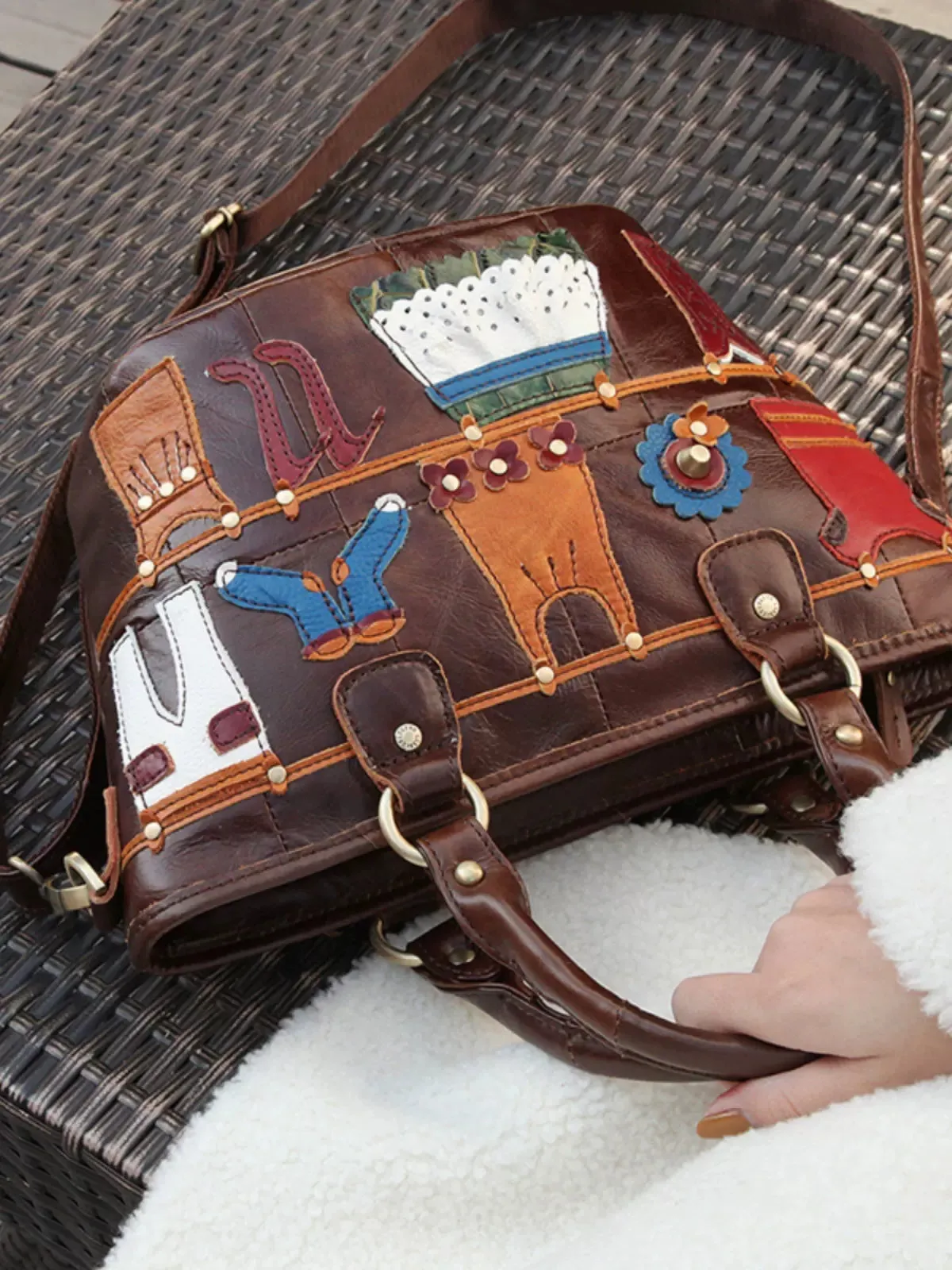 Cute Ladies Small Leather Tote Bag Shoulder Handbags Bags For Women