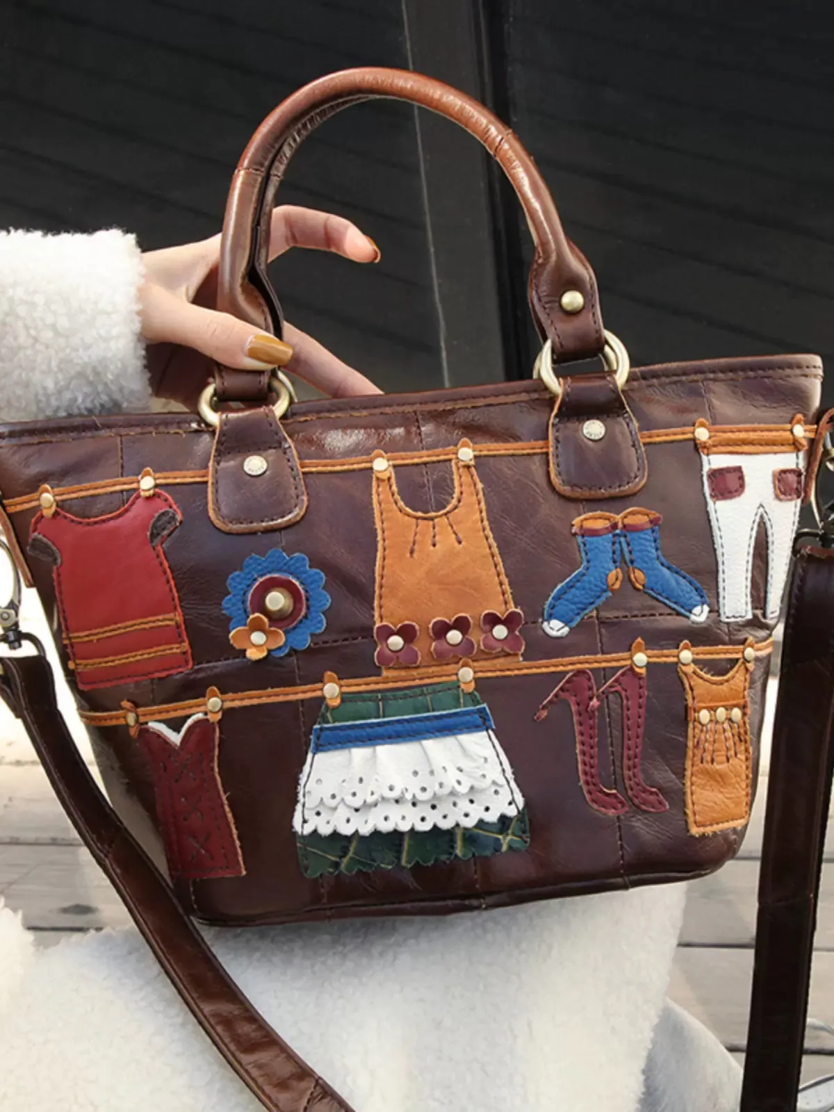 Cute Ladies Small Leather Tote Bag Shoulder Handbags Bags For Women