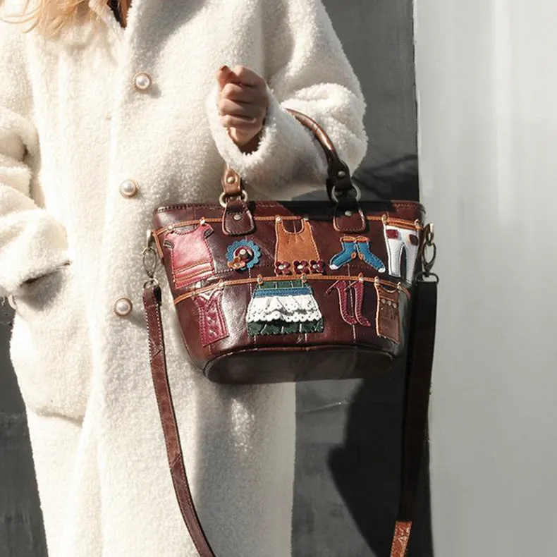 Cute Ladies Small Leather Tote Bag Shoulder Handbags Bags For Women