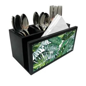 Cutlery Tissue Holder Napkin Stand -  Monstera Leaf