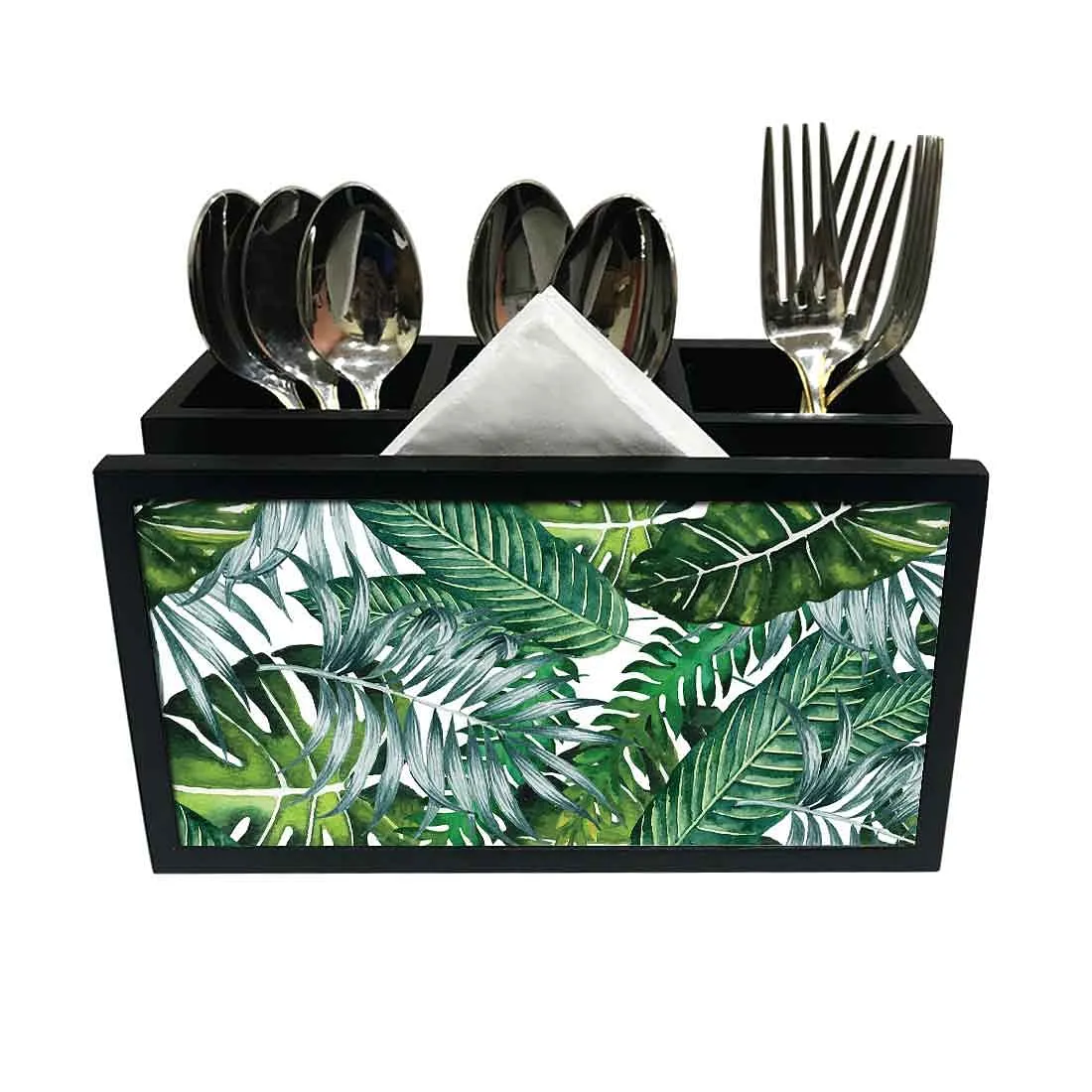 Cutlery Tissue Holder Napkin Stand -  Monstera Leaf
