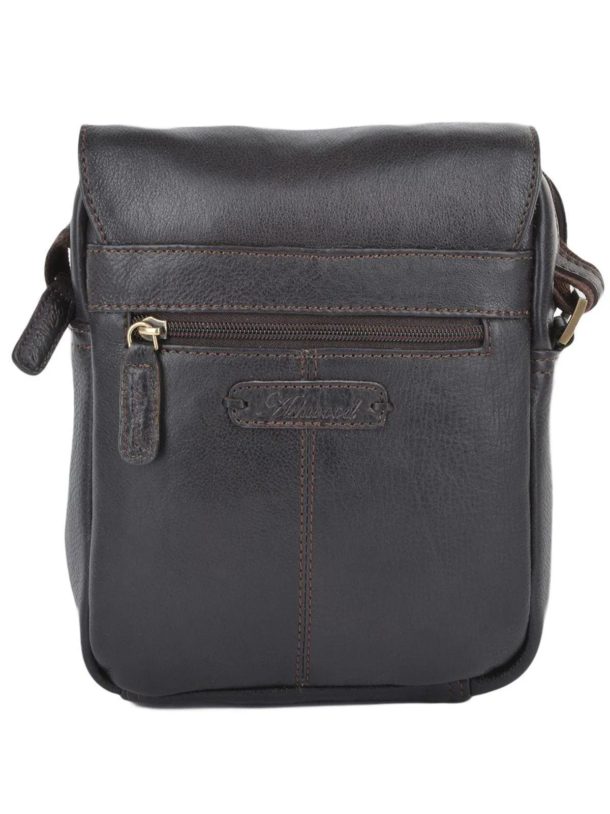 Dark Brown Leather Vintage Style Small Men's Flight Bag
