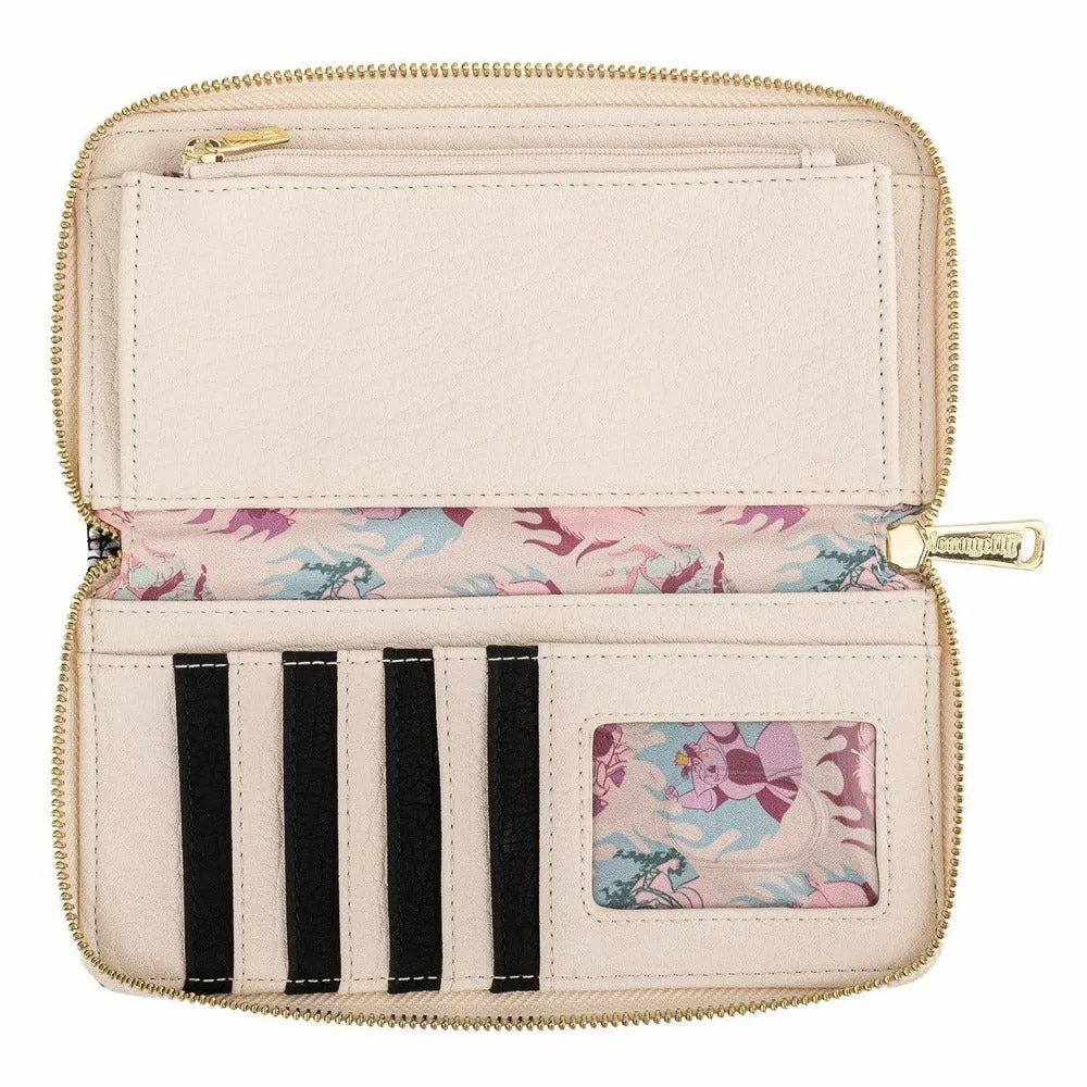 DISNEY VILLAINS PASTEL FLAMES AOP ZIPAROUND WALLET