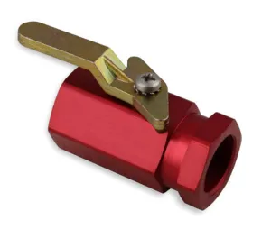 Earl's Performance 230500ERL Shut-Off Valve; 3/8 in. NPT Inlet; 3/8 in. NPT Outlet; Aluminized; Red;