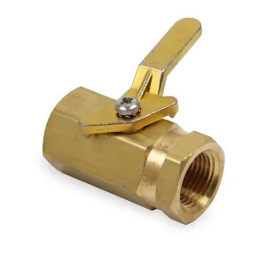 Earl's Performance 230507ERL Shut-Off Valve; Bagged Packaging; 1/2 in. NPT; Brass;