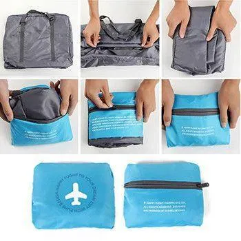 Easy Foldable Travel Bag - Starts Small Ends Up LARGE!