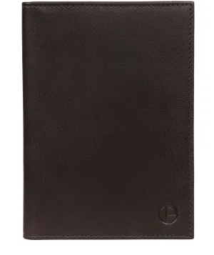 'Explore' Vintage Black Leather Passport Holder