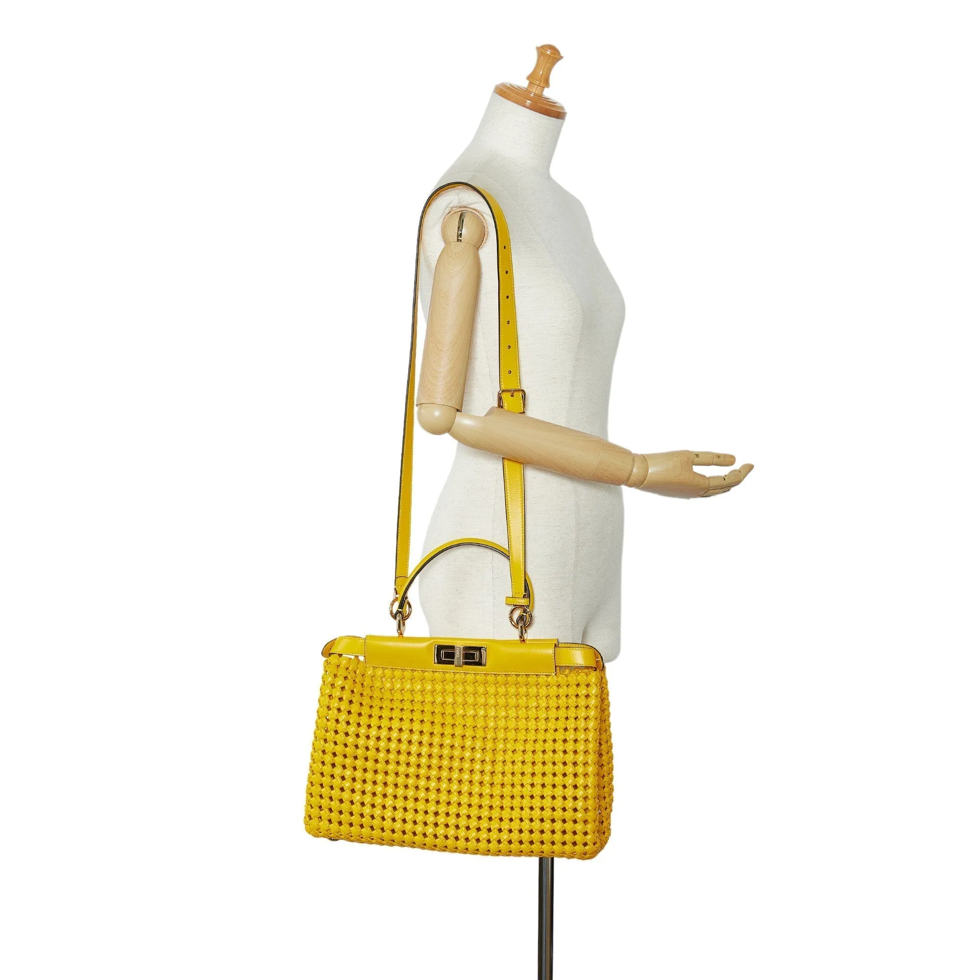 FENDI Medium Interlace Peekaboo Satchel