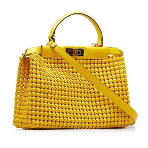 FENDI Medium Interlace Peekaboo Satchel