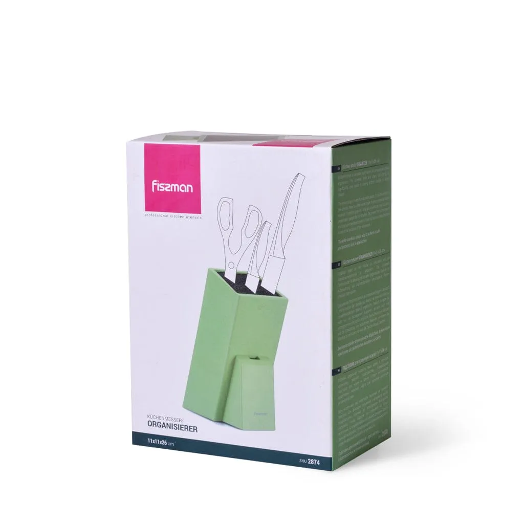 Fissman Kitchen Knife Organizer 11x11x26cm Green  (Plastic)