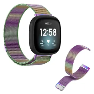 Fitbit Versa 3 stainless steel watch band - Multi-color / Size: L