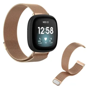 Fitbit Versa 3 stainless steel watch band - Rose Gold / Size: L