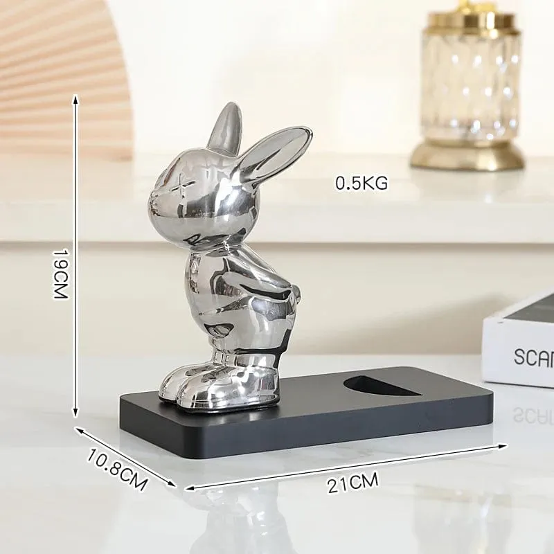 French Bulldog Wine Rack / Book Shelf: Stylish Dog Figurines for Home Interior Decoration and Table Ornaments in Your Living Room
