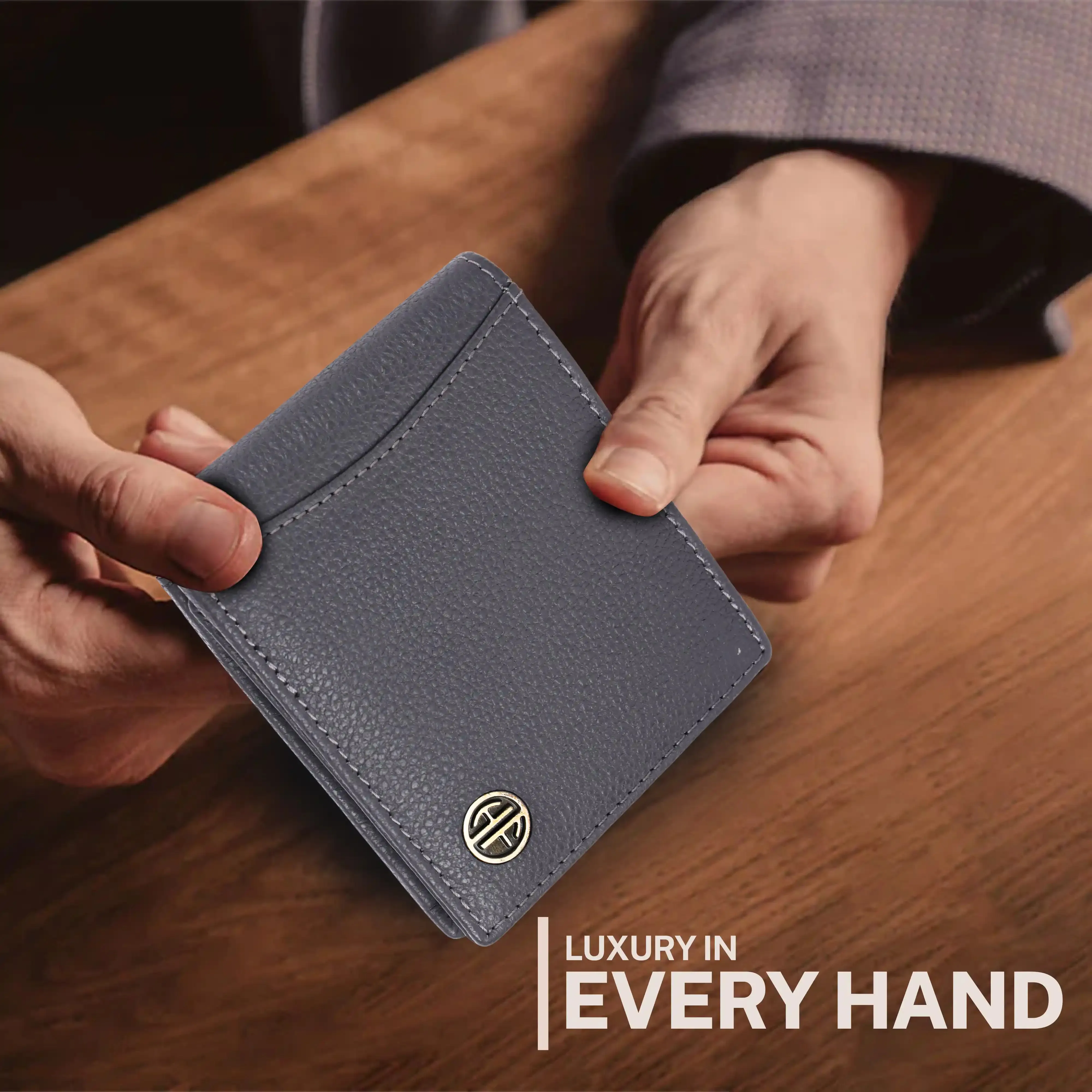 Genuine Leather Wallet for Men with 6 ATM Card Slots - RFID Protected