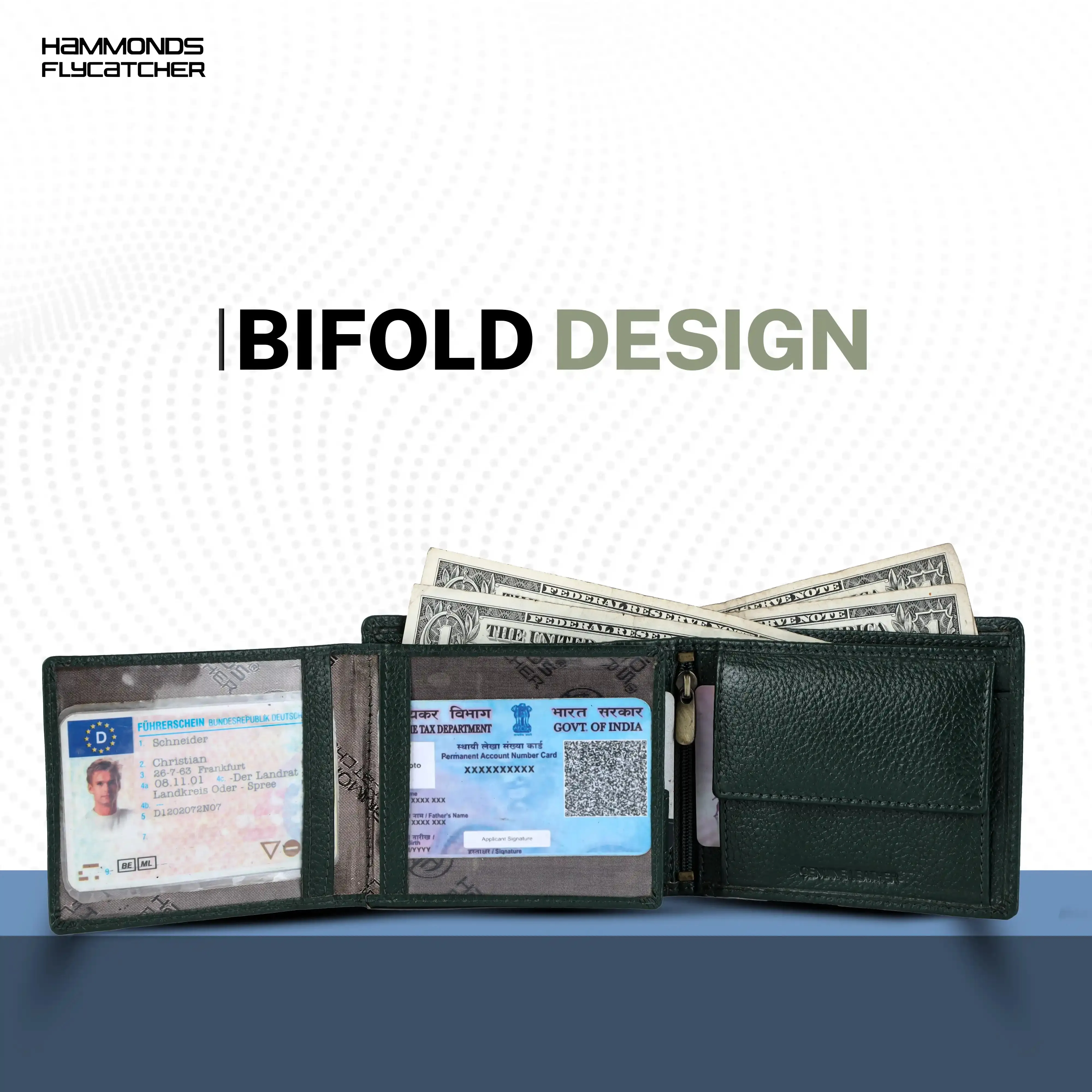 Genuine Leather Wallet for Men with 6 ATM Card Slots - RFID Protected