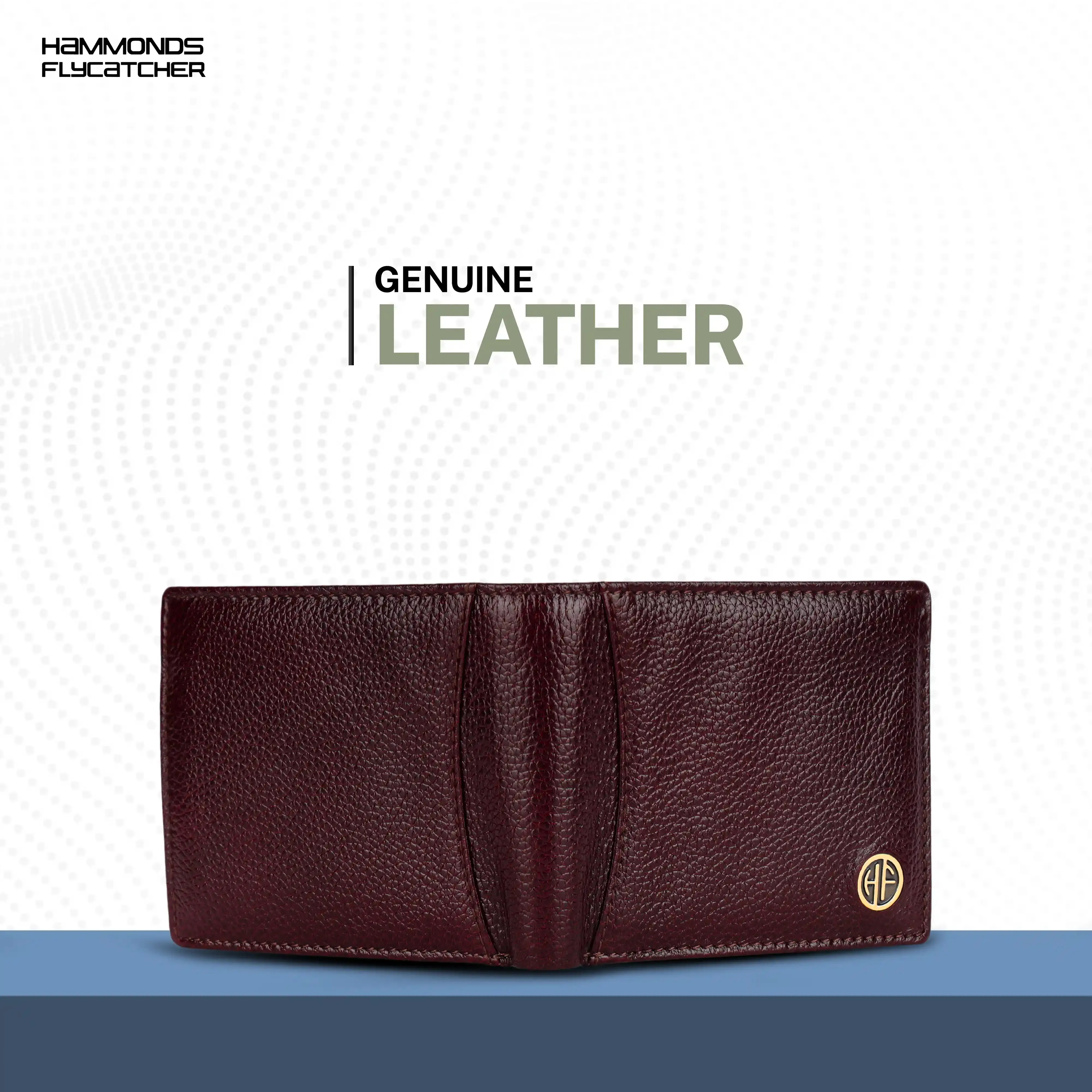 Genuine Leather Wallet for Men with 6 ATM Card Slots - RFID Protected