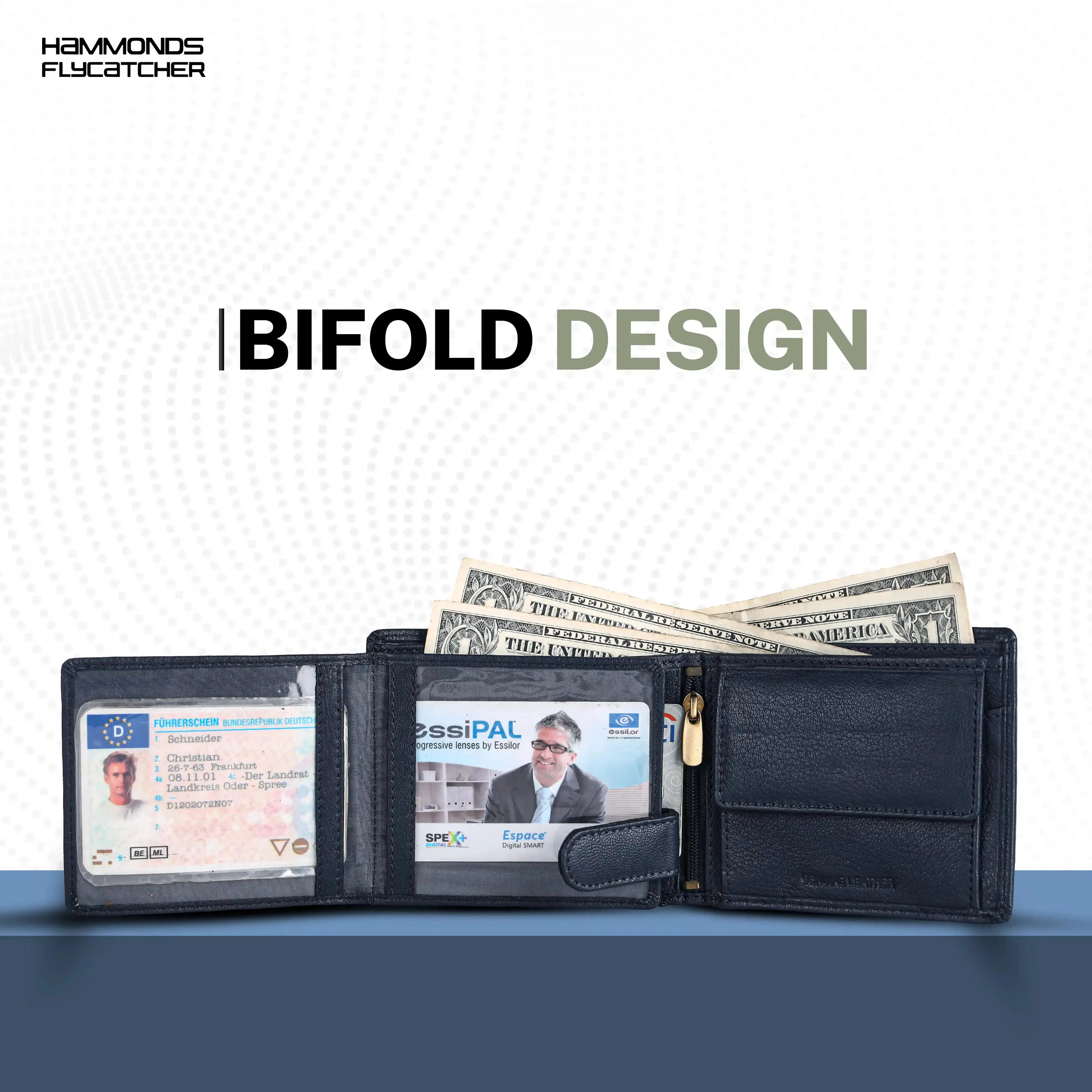 Genuine Leather Wallet for Men with 6 ATM Card Slots - RFID Protected