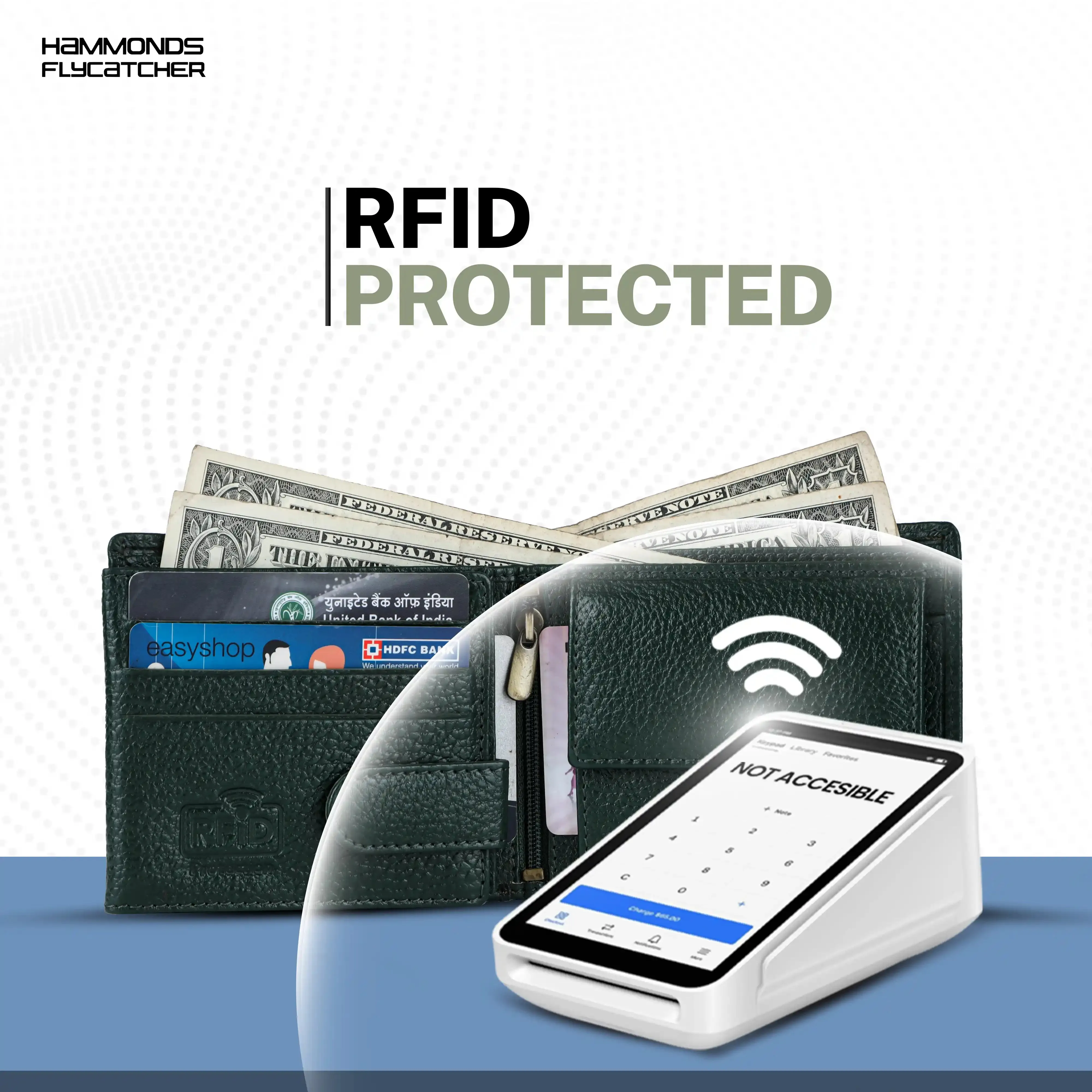 Genuine Leather Wallet for Men with 6 ATM Card Slots - RFID Protected